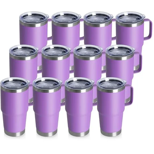 Quality 20oz Tumbler Bulk with Lid 12 Count Practical
