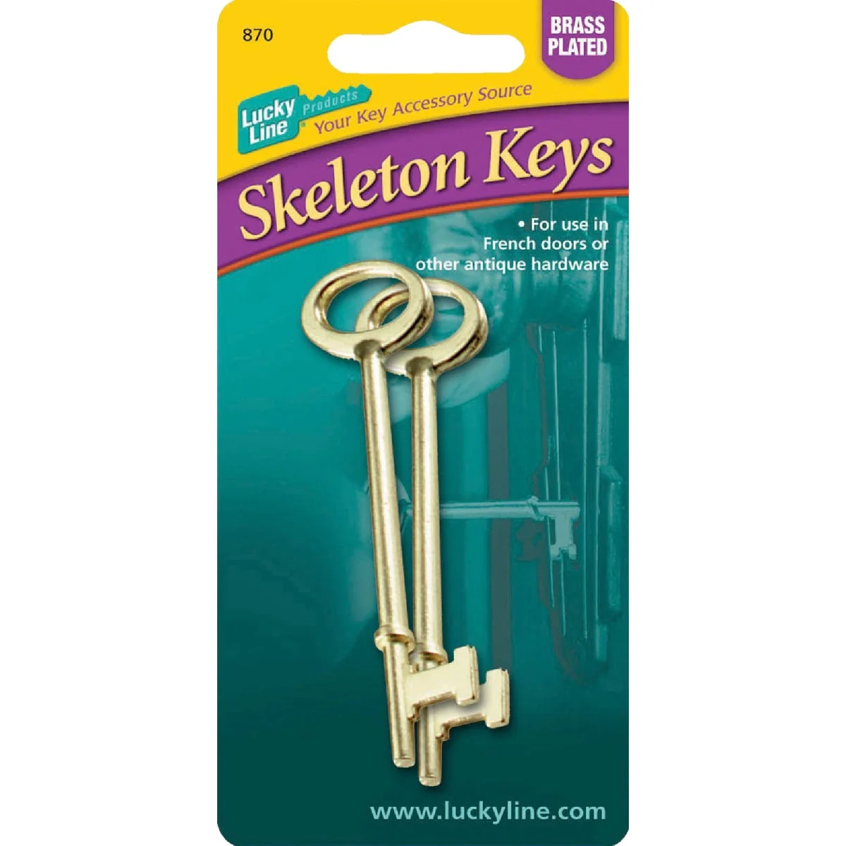 Sustainable Lucky Line Zinc Skeleton Key 2-Pack Casual