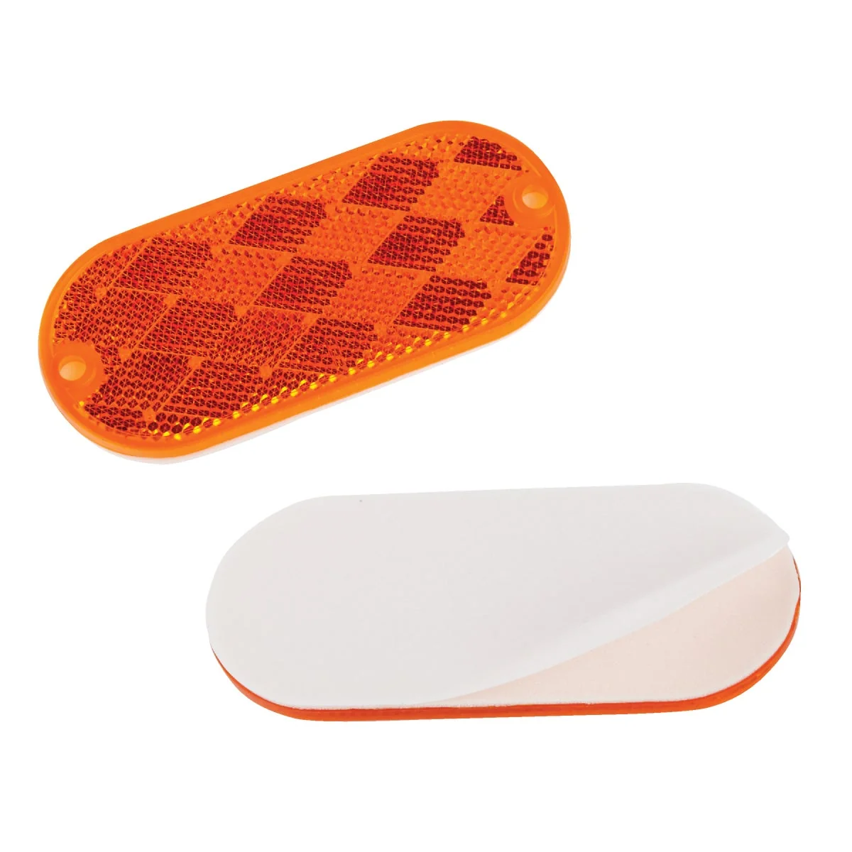 Proven Peterson 1-7 8 In. W. x 4-3 8 In. H. Oblong Amber Oval Reflector 2-Pack Breathable