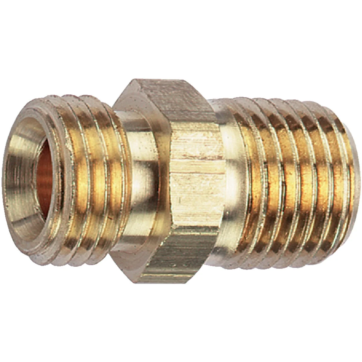 Convenient Tru-Flate 1 4 In. MNPT x 1 4 In. MNPS Brass Ball End Adapter Natural