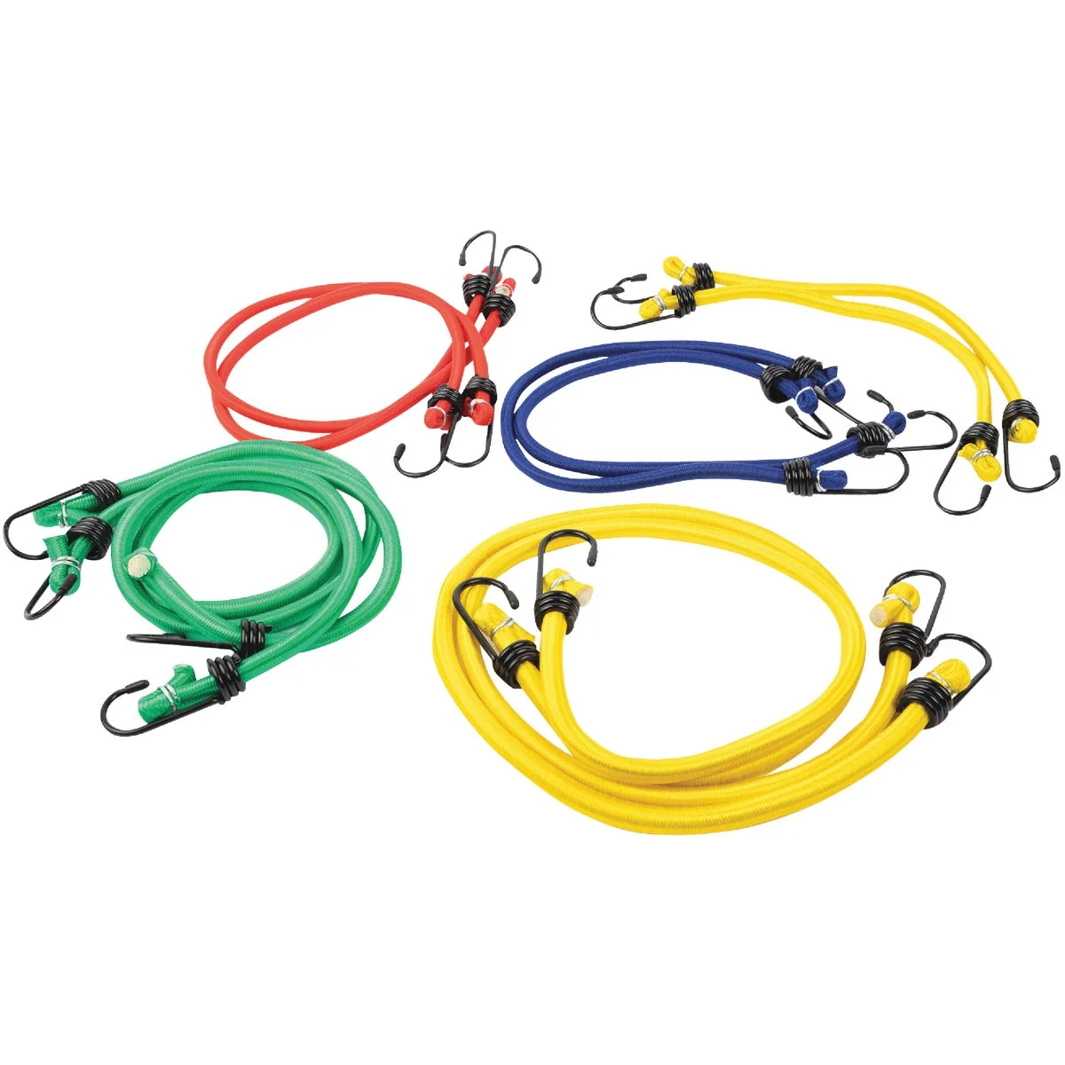 Enhanced Erickson Assorted Vinyl Coated Wire Bungee Cord Set Professional