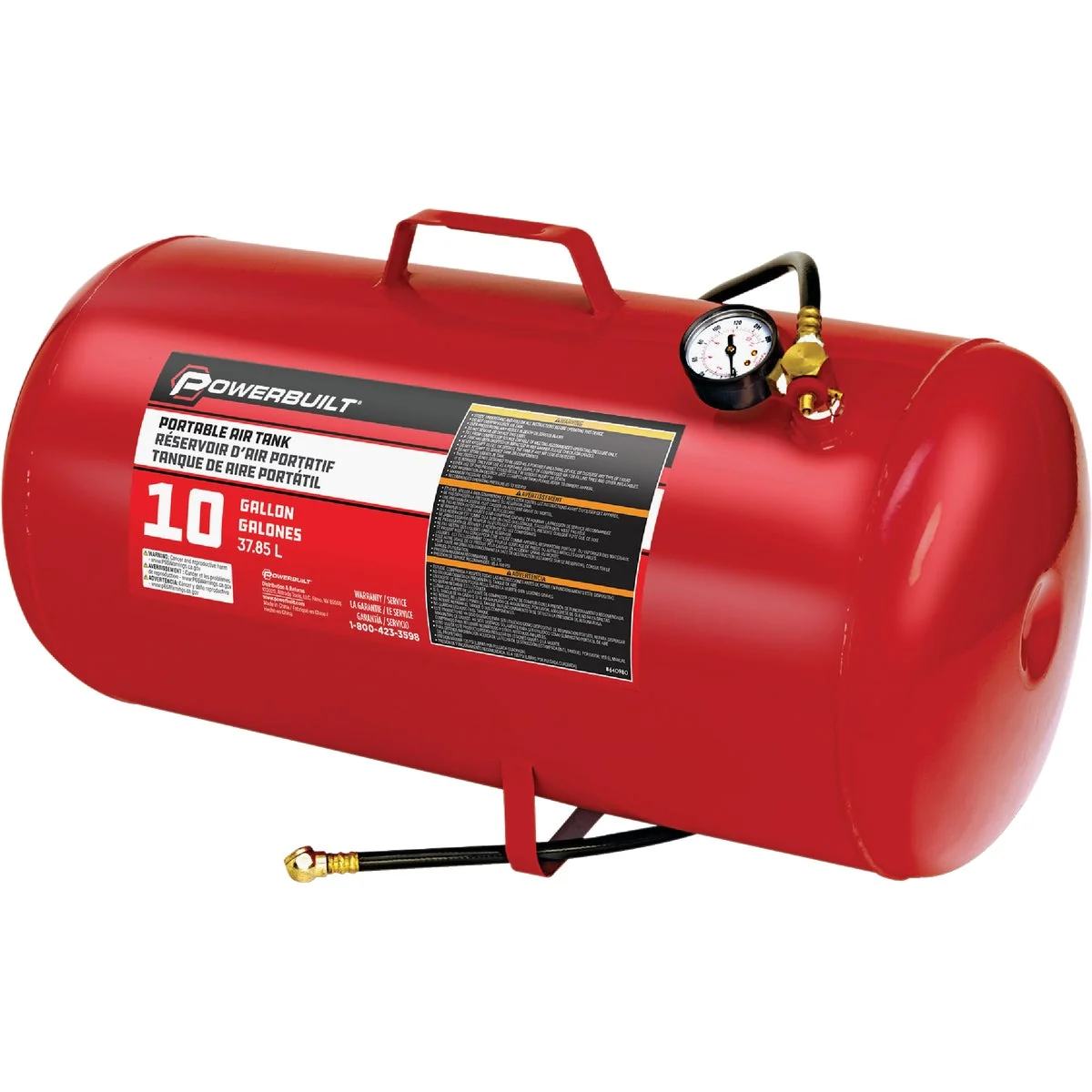 Advanced Powerbuilt 10 Gallon Portable Shop Air Tank Comfortable