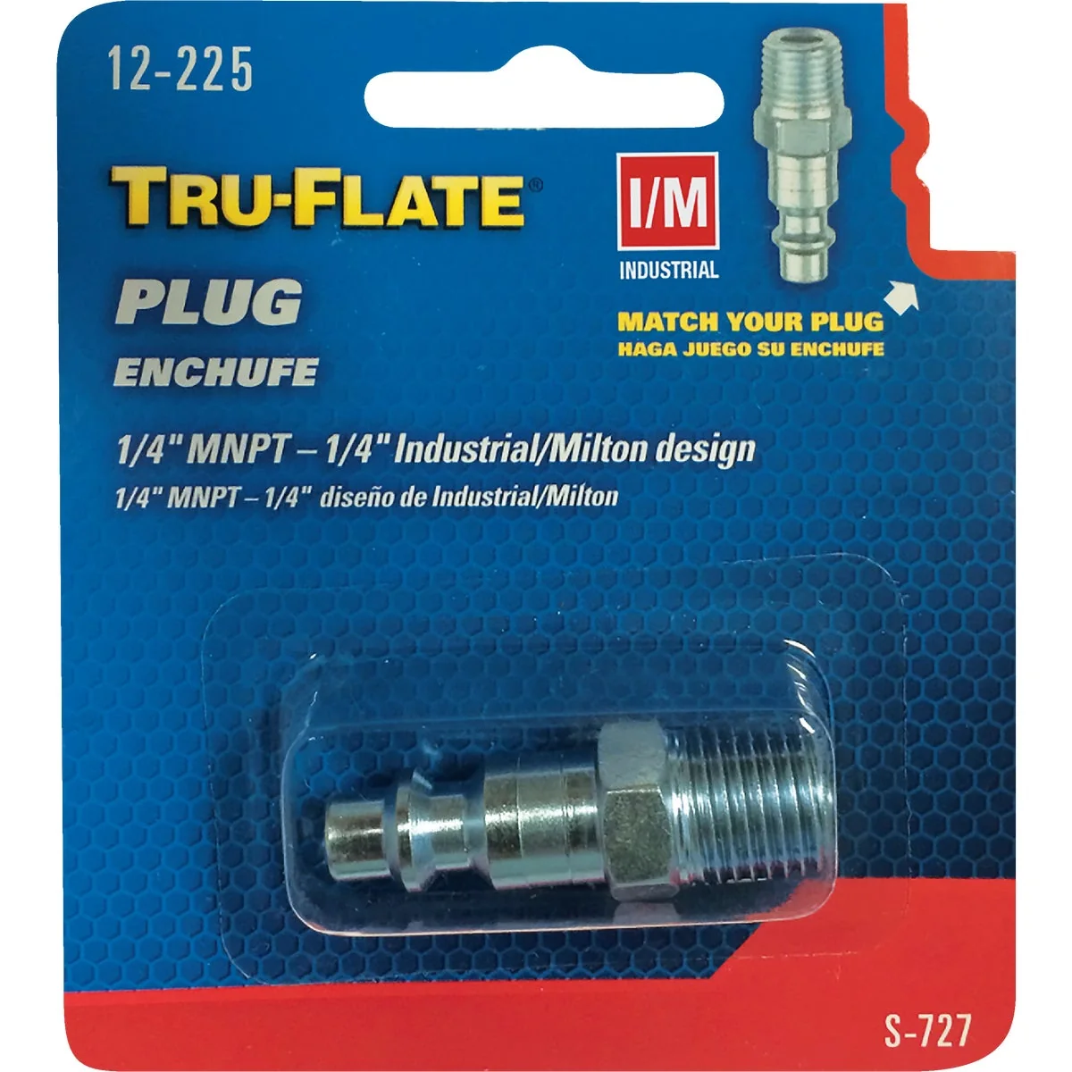 Lightweight Tru-Flate Industrial Milton 1 4 In. MNPT Steel Industrial Plug Original