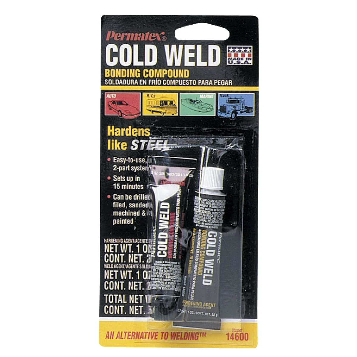 Practical PERMATEX 1 Oz. Cold Weld Bonding Compound Epoxy Modern
