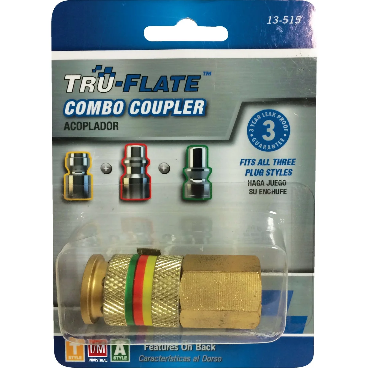 Authentic Tru-Flate Combo-Coupler 1 4 In. FNPT Brass Coupler Specialty