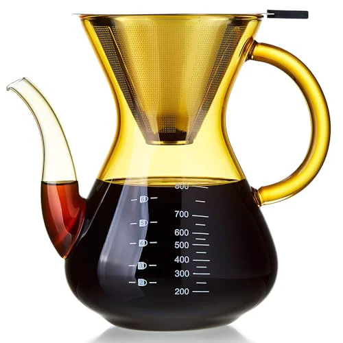 Safe Pour Over Coffee Maker with Double Stainless Filter 27 fl oz 27 Ounce Exceptional