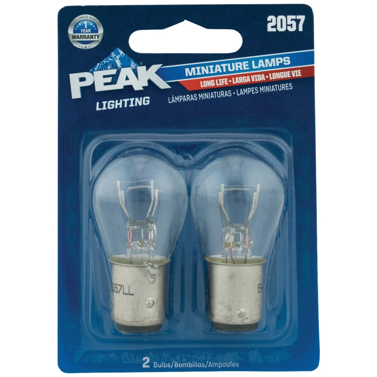 Trendy PEAK 2057 12.8 14V Mini Incandescent Automotive Bulb 2-Pack Premium