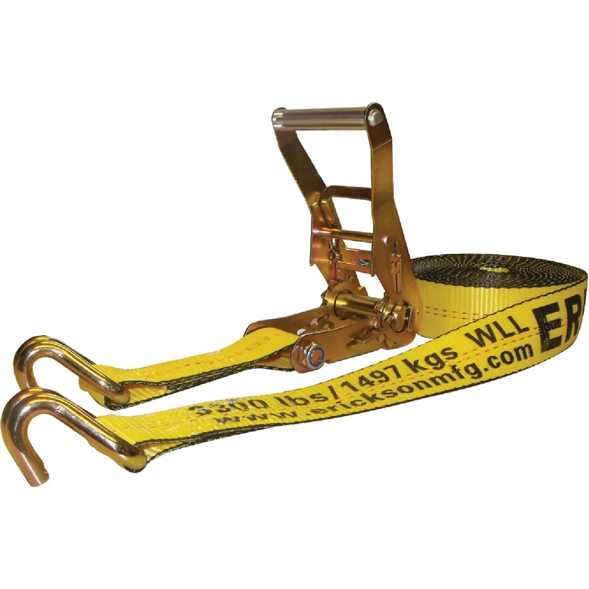 Functional Erickson 2 In. x 27 Ft. 10 000 Lb. Ratchet Strap with Double J Hook Efficient