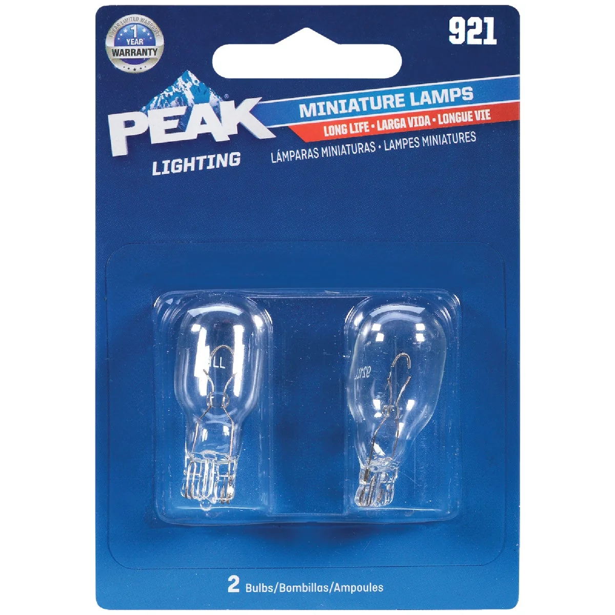 Carefully Designed PEAK 921 12.8V Mini IncandescentAutomotive Bulb 2-Pack Detailed