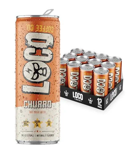 Lightweight Loco Coffee Churro Latte 11 Ounce Can 132 Fl Oz Convenient