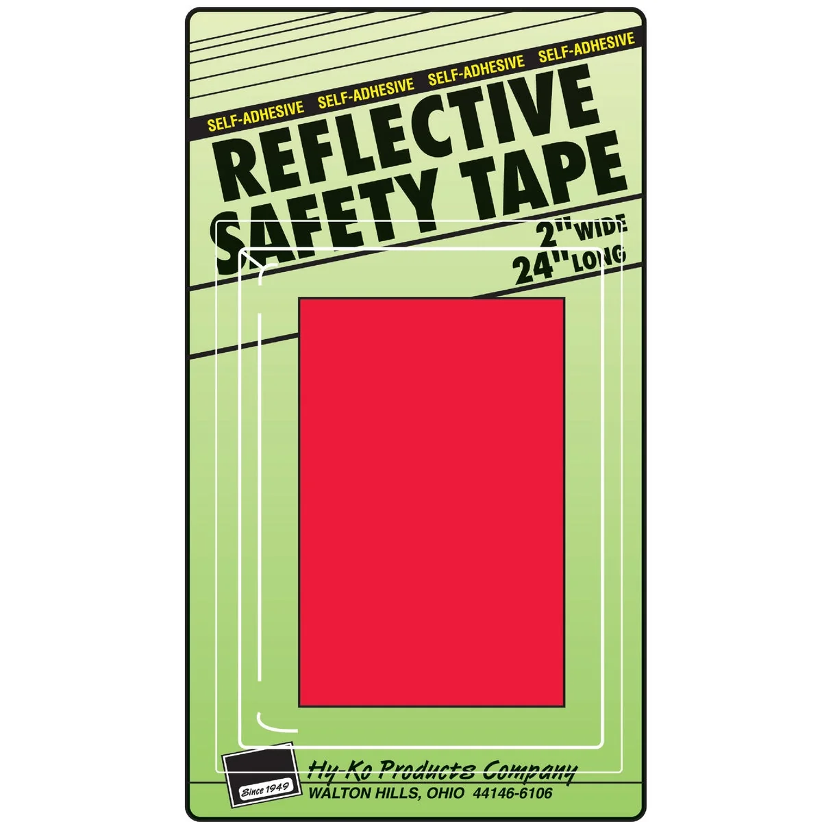 Reliable Hy-Ko 2 In. W. x 24 In. L. Red Reflective Safety Tape Exceptional