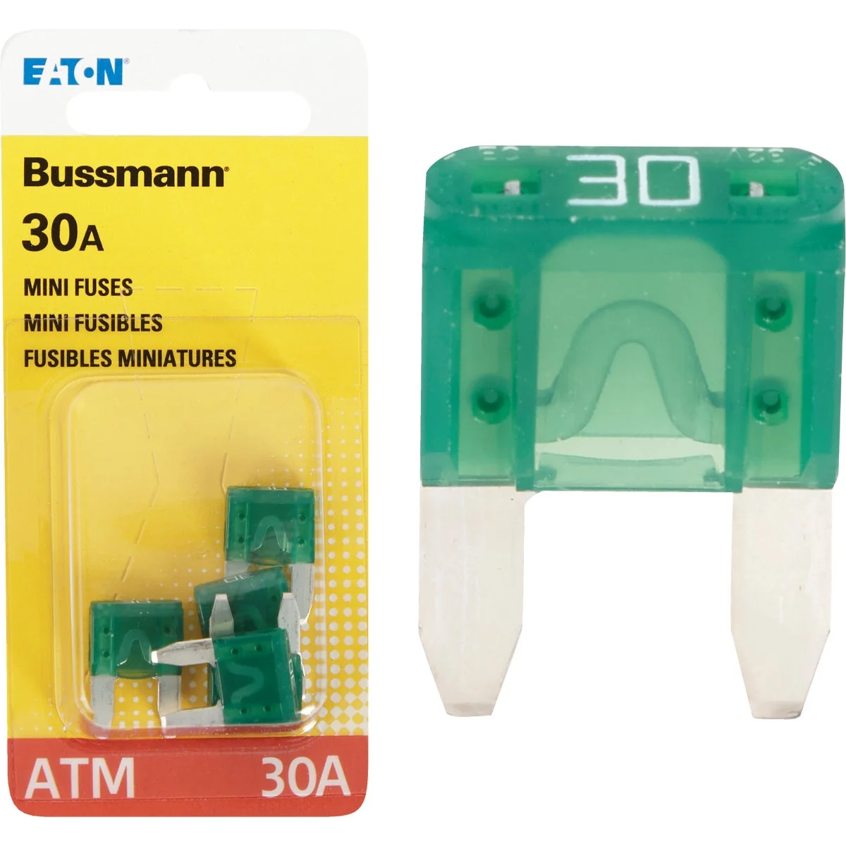 Consistent Bussmann 30-Amp 32-Volt ATM Blade Mini Automotive Fuse 5-Pack Sophisticated