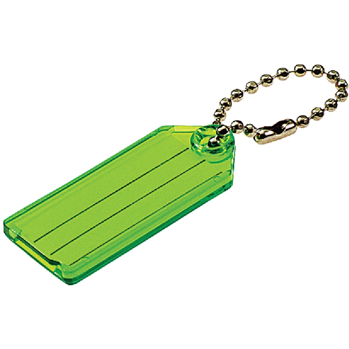 Premium Material Lucky Line Transparent 2-1 4 In. I.D. Key Tag with Chain 100-Pack Clean