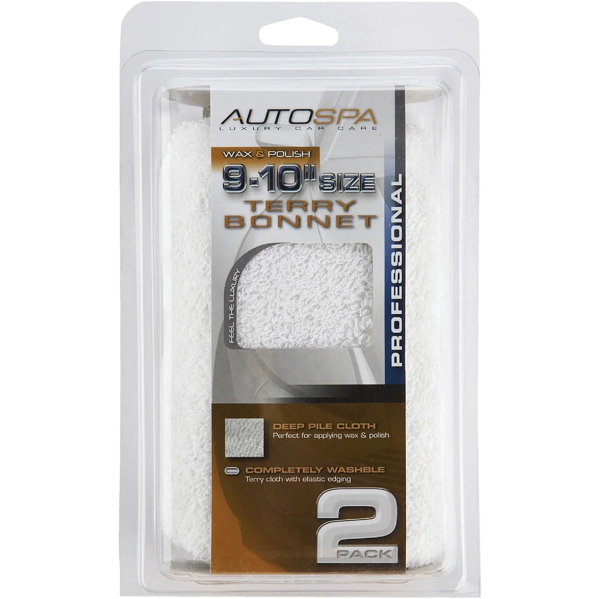 Contemporary Auto Spa 9 To 10 Washable Cotton Polishing Bonnet 2-Pack Stylish