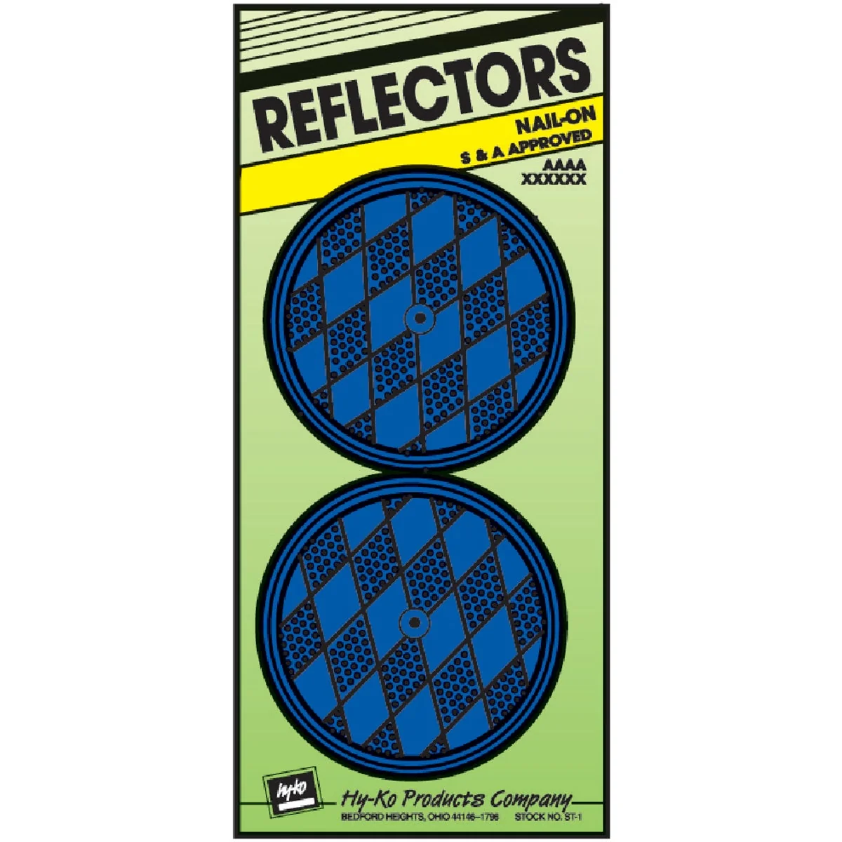 World-Class Hy-Ko 3-1 4 In. Dia. Round Blue Nail-On Reflector 2-Pack Premium