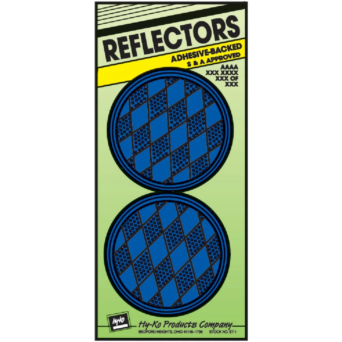 Stylish Hy-Ko 3-1 4 In. Dia. Round Blue Press-On Reflector 2-Pack Optimized