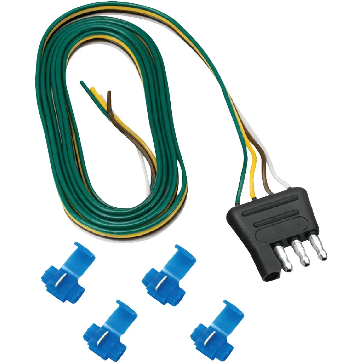 Fine Reese Towpower 4-Flat 48 In. Vehicle Side Connector with Wire Taps Environmentally Friendly