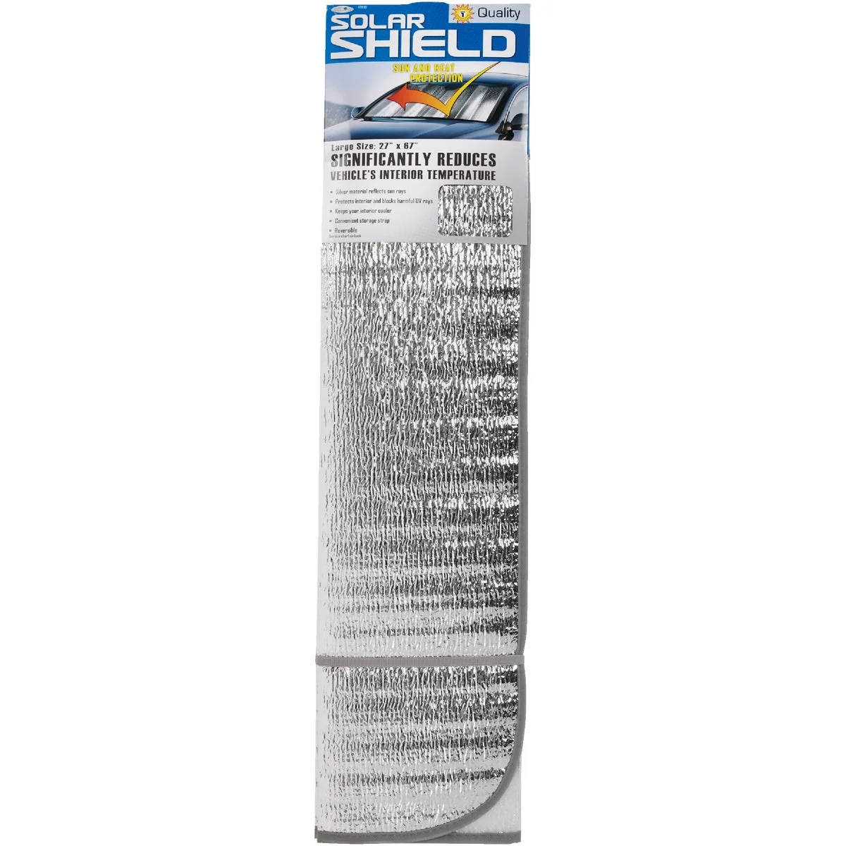 High-Performance Custom Accessories Auto Shade 27 In. W x 67 In. L Reflective Sunshade Innovative