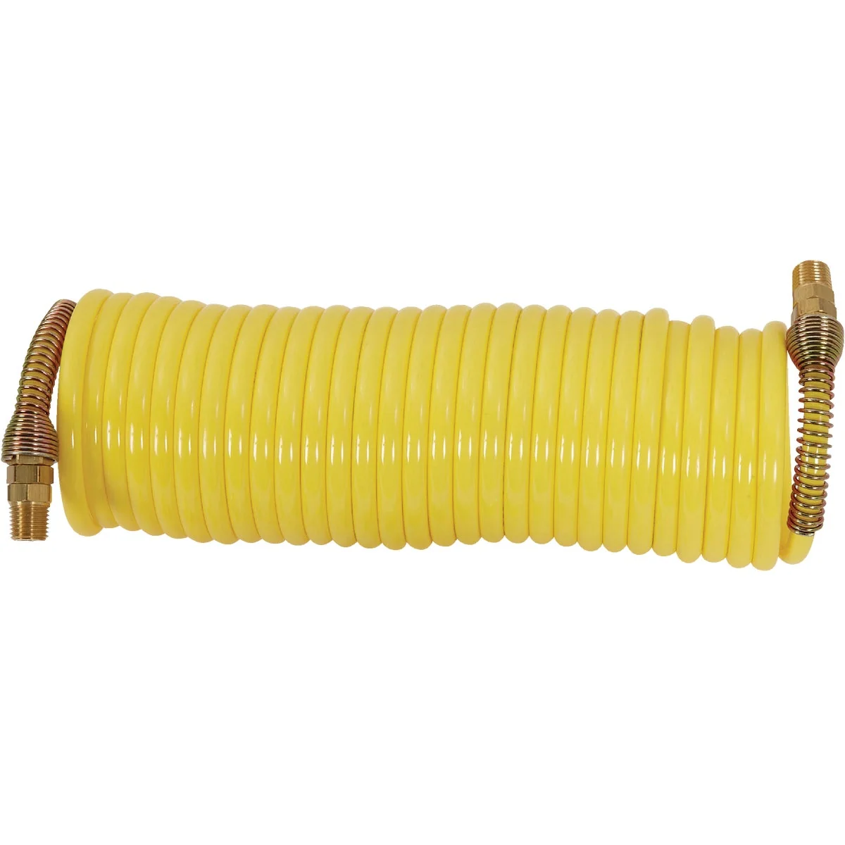 Solid Milton ReKoil 1 4 In. x 25 Ft. Nylon Air Hose with 1 4 In. MNPT Swivel Fittings Durable
