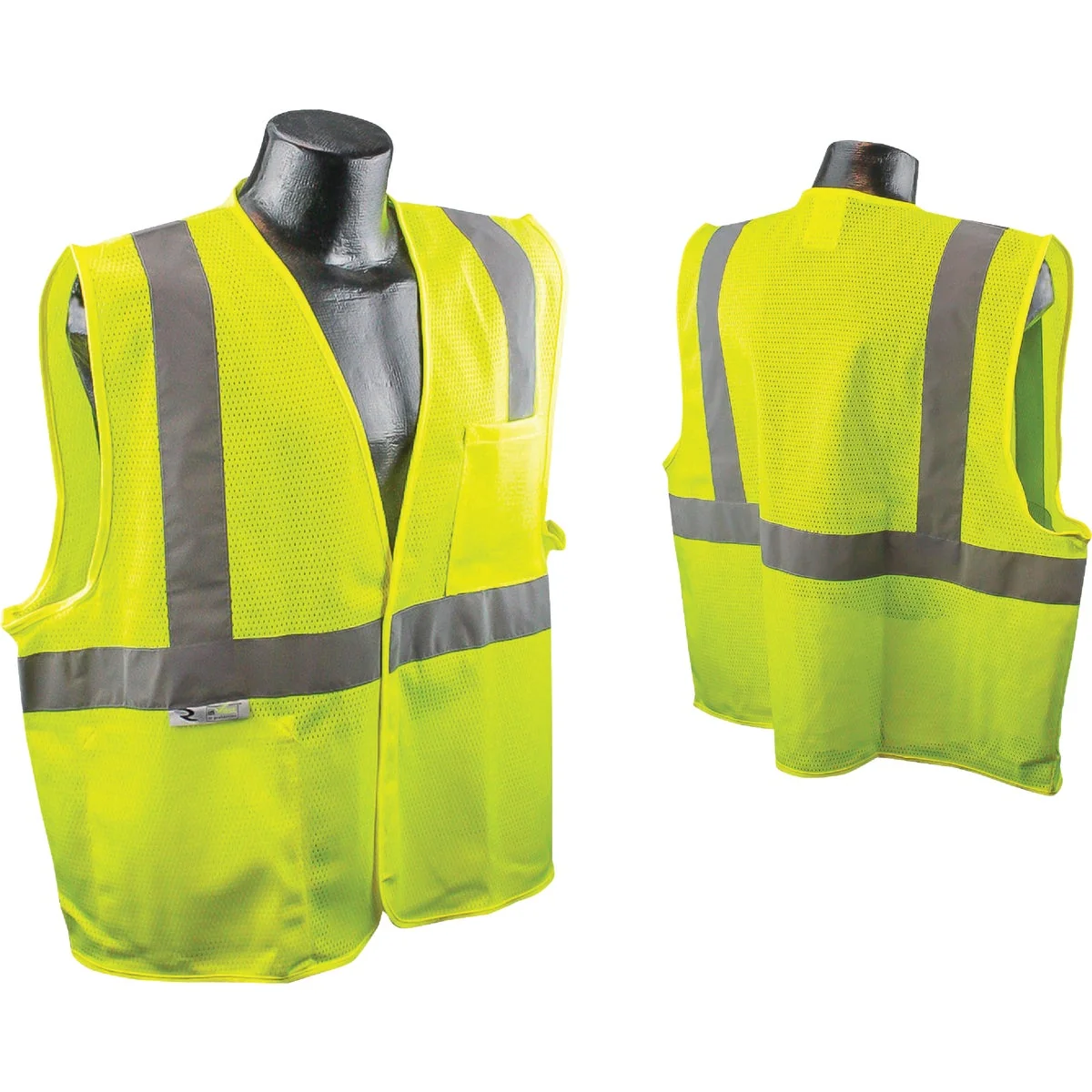 Recyclable Radians Rad Wear ANSI Class 2 Hi Vis Green Safety Vest XL User-Friendly