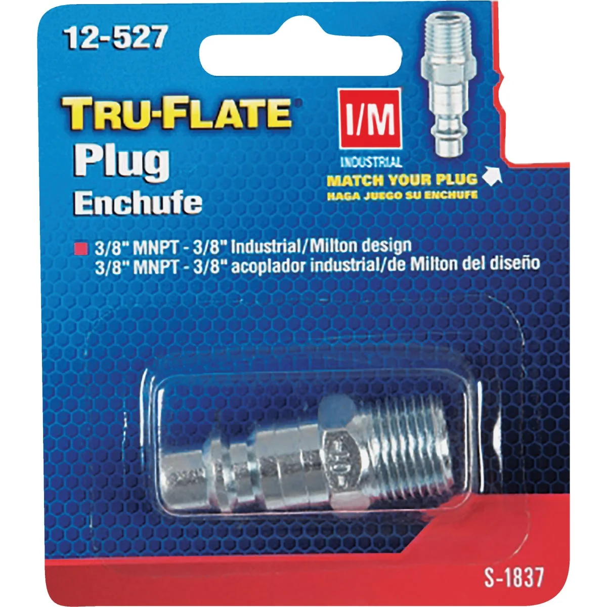 Superior Tru-Flate Industrial Milton 3 8 In. MNPT Steel Industrial Plug Healthy
