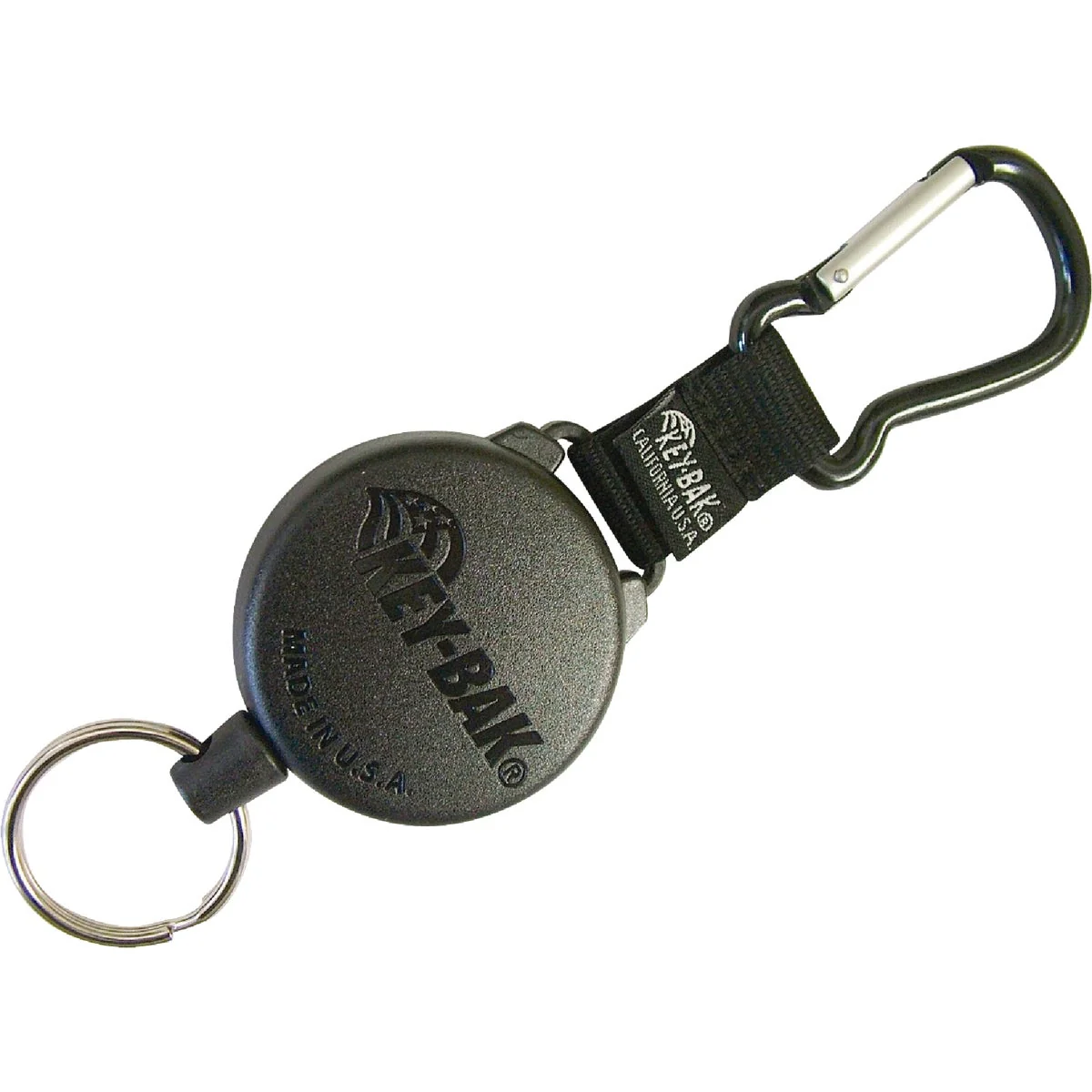 Sophisticated Lucky Line Key Bak C-Clip 48 In. Black Retractable Key Chain Crafted