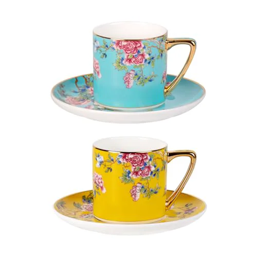 Lightweight Tea Cup and Saucer 2 Count Expertly Made