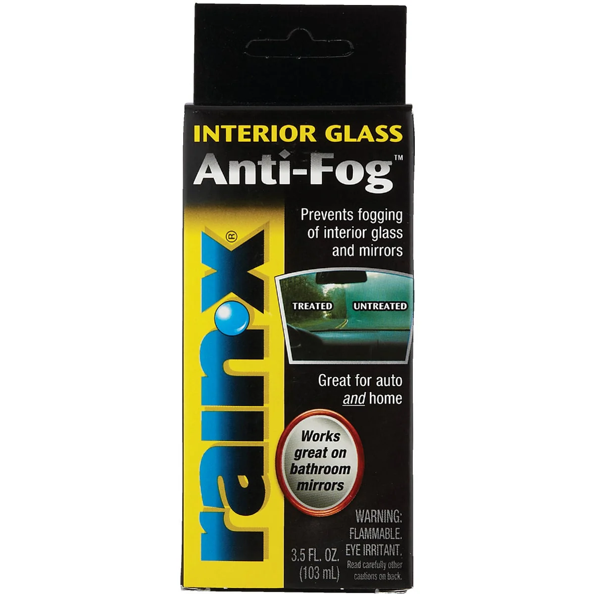 Breathable Rain-X 3.5 Oz. Liquid Interior Glass Anti-Fog Cleaner Flexible