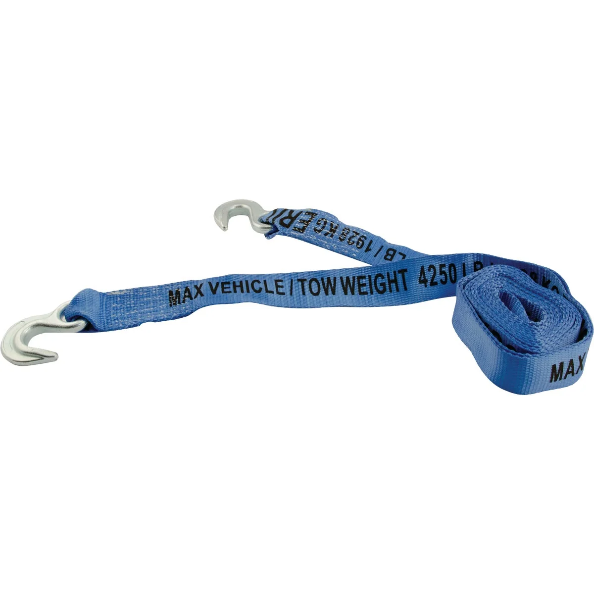 Outstanding Erickson 2 In. x 15 Ft. 4250 Lb. Polyester Tow Strap with Hooks Blue Sophisticated