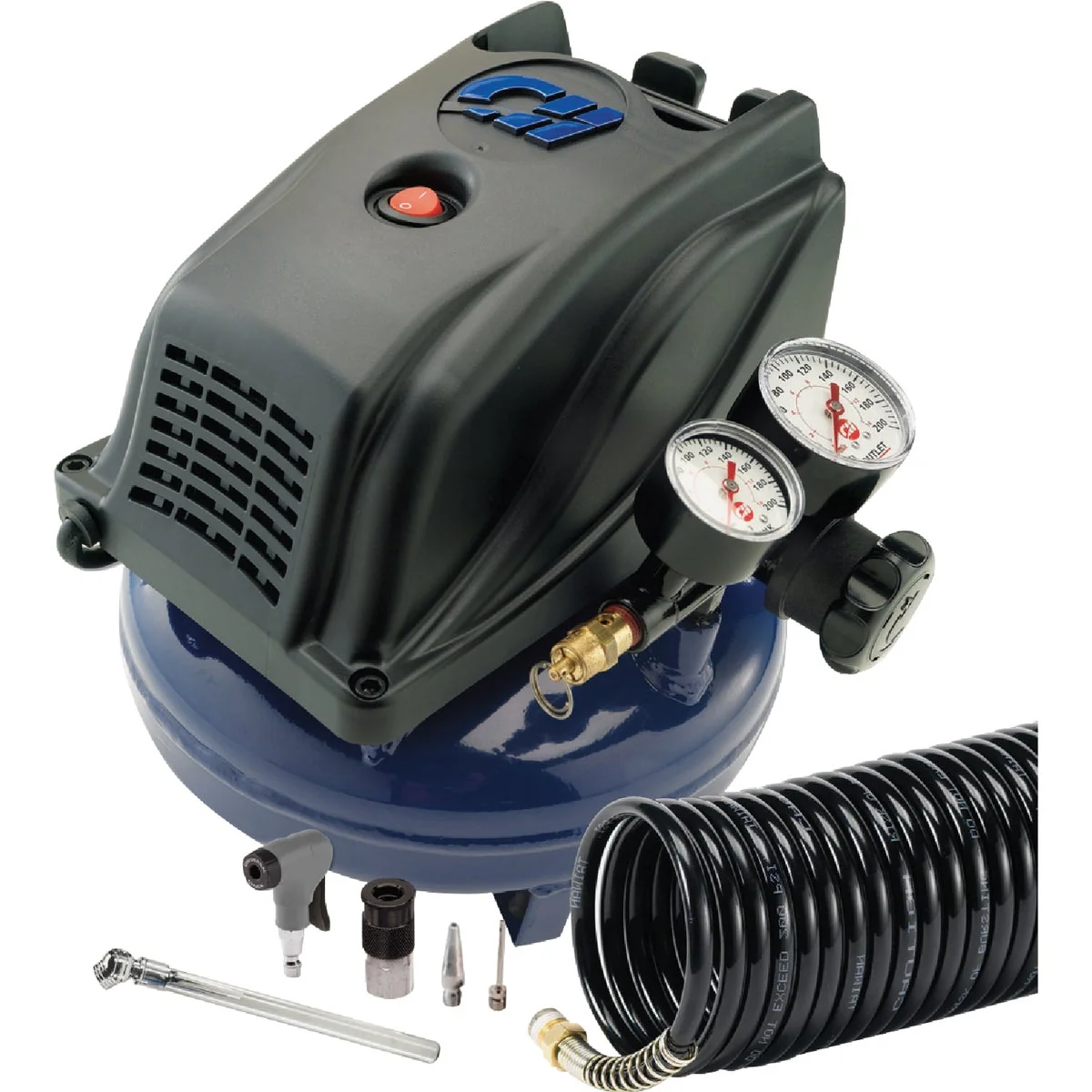 Safe Campbell Hausfeld 1 Gallon Oil- Air Compressor with 12-Piece Kit High-Grade