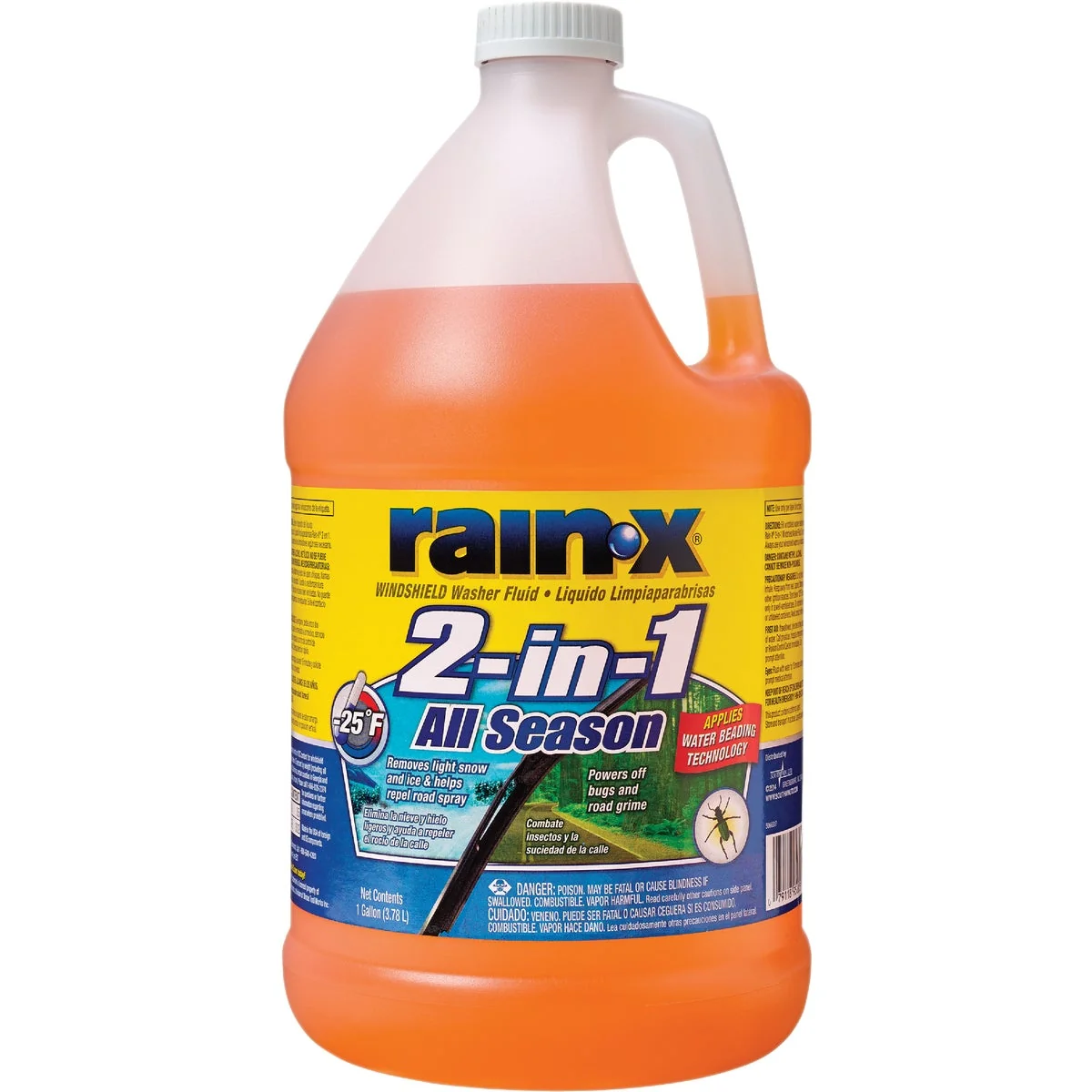 Easy-to-Use Rain-X All Season 1 Gal. -25 Deg F 2-In-1 Windshield Washer Fluid Casual
