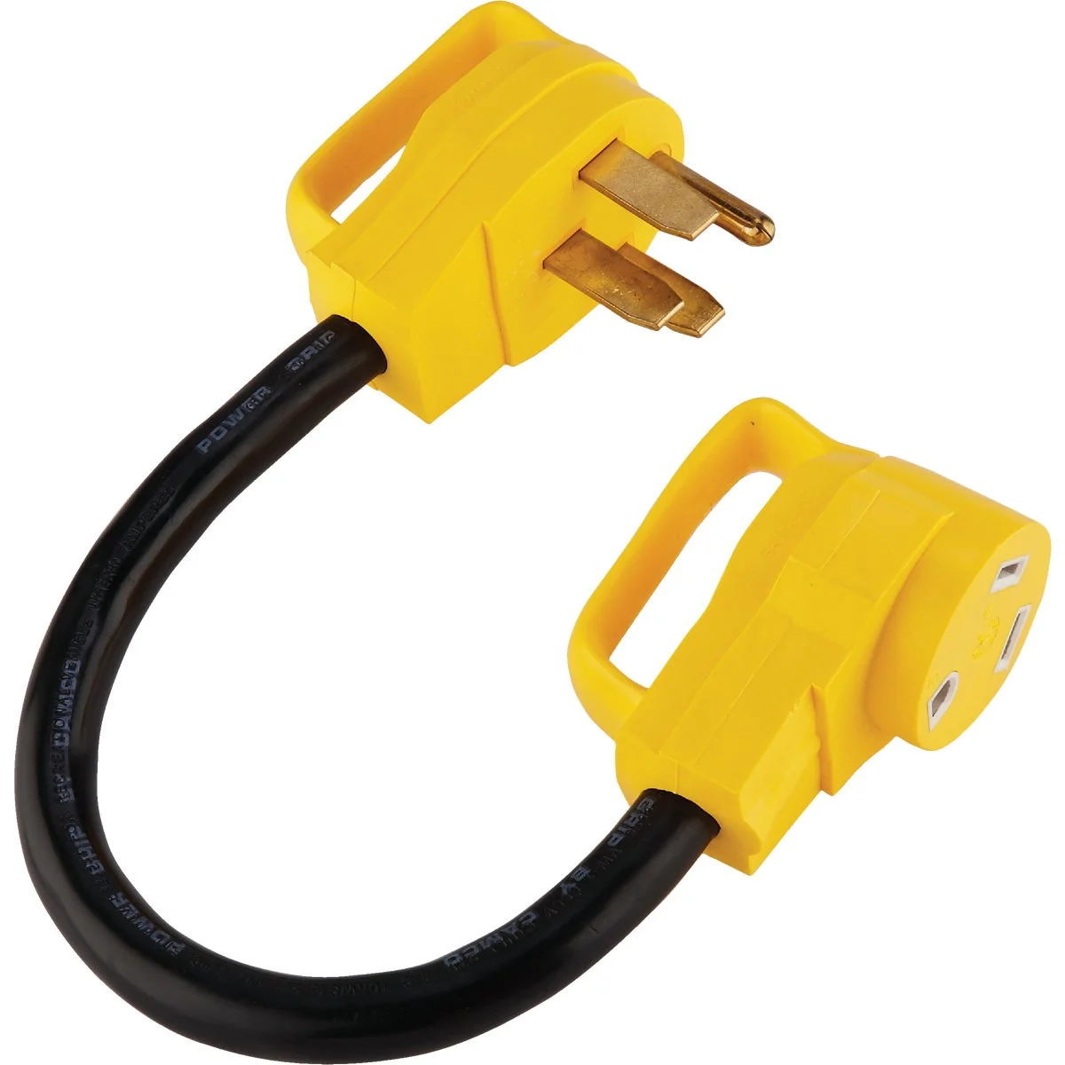 Solid Camco PowerGrip 50A 30A Dogbone RV Power Cord Adapter Specialty