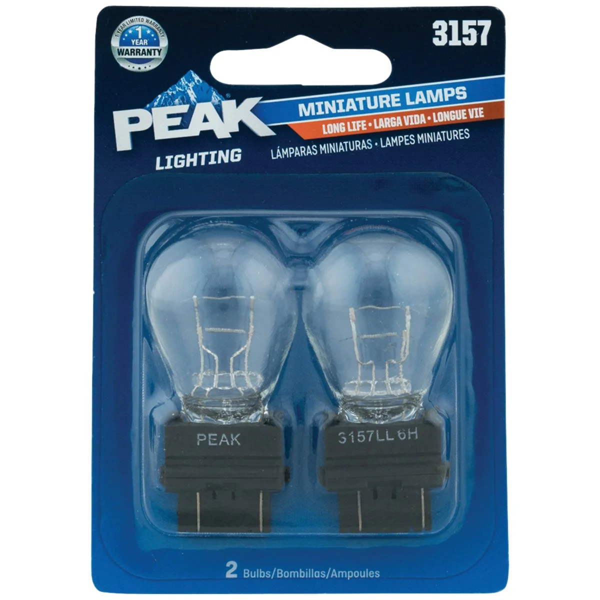 Easy-to-Use PEAK 3157 12.8 14V Mini Incandescent Automotive Bulb 2-Pack Responsible