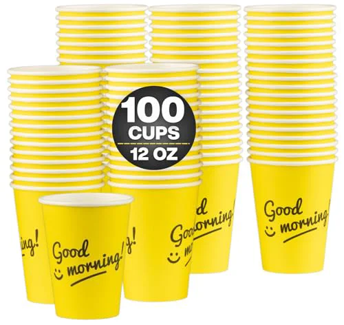 Next-Generation Disposable Coffee Cups 100 Count Unique