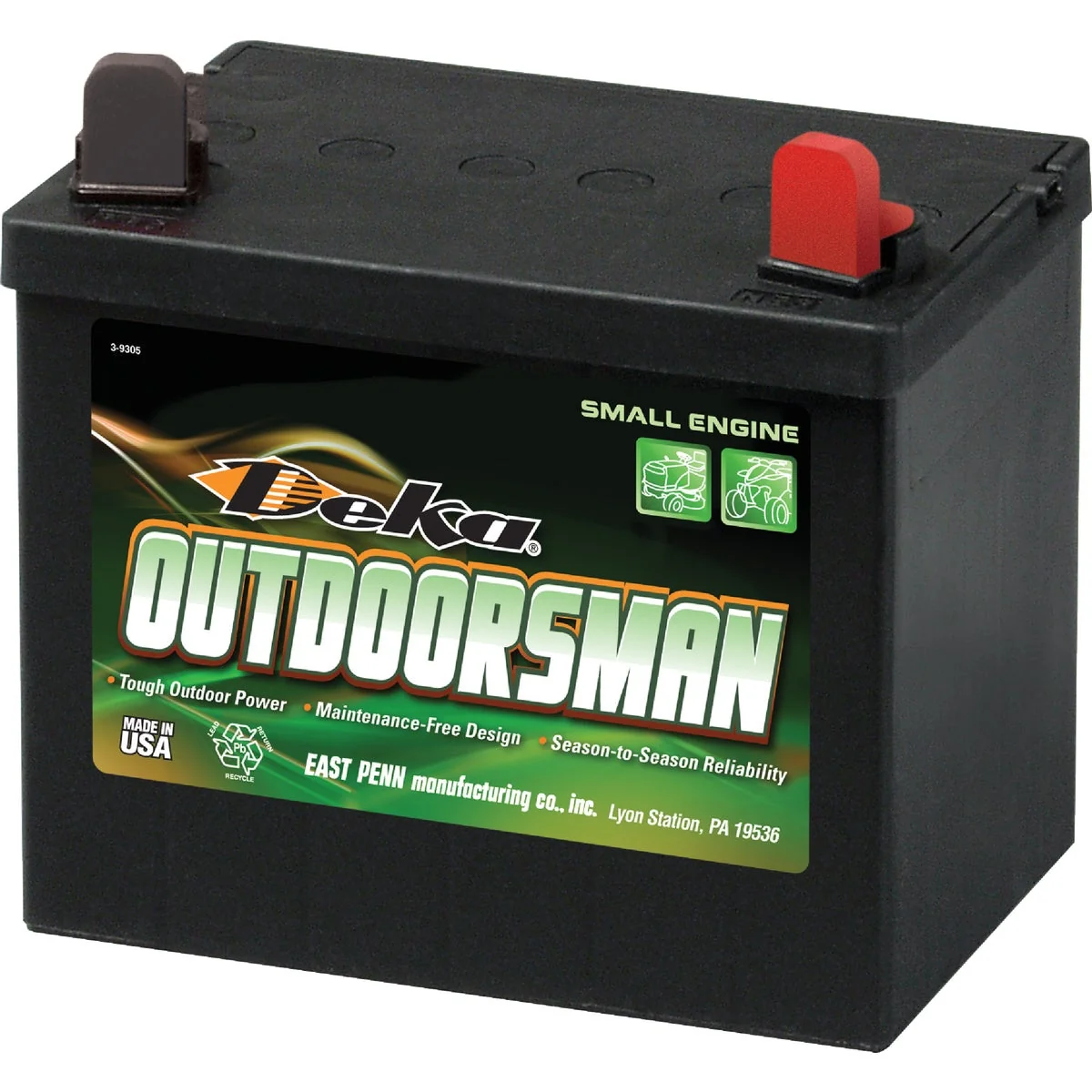 Trendy Deka Outdoorsman 12-Volt Lawn Garden 230 CCA Small Engine Battery Right Front Positive Terminal Stylish