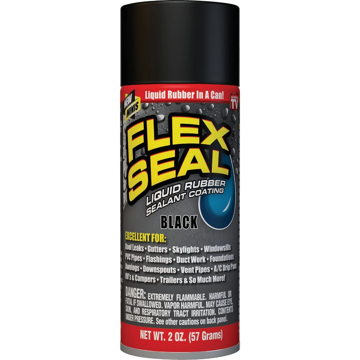 Elite FLEX SEAL 2 Oz. Mini Spray Rubber Sealant Black Relaxed