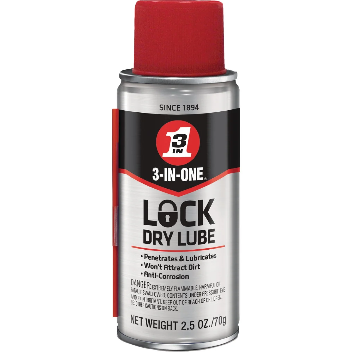 Top-Quality 3-IN-ONE 2.5 Oz. Aerosol Lock Dry Lubricant Quality