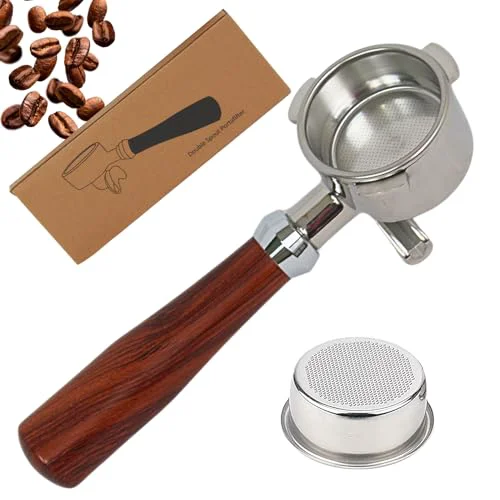 Consistent Espresso Portafilter 54mm Double Spout Compatible with Breville Bambino Plus Detailed