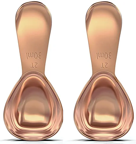 Lightweight Stainless Steel Coffee Scoop Set 2 Count Safe