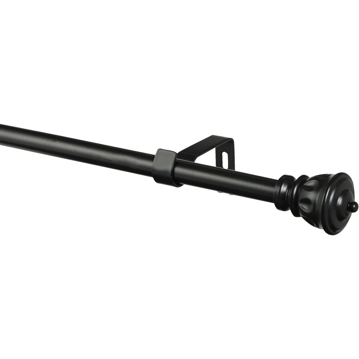 Minimalist Kenney Kiera 28 In. To 48 In. 5 8 In. Single Black Curtain Rod Specialty