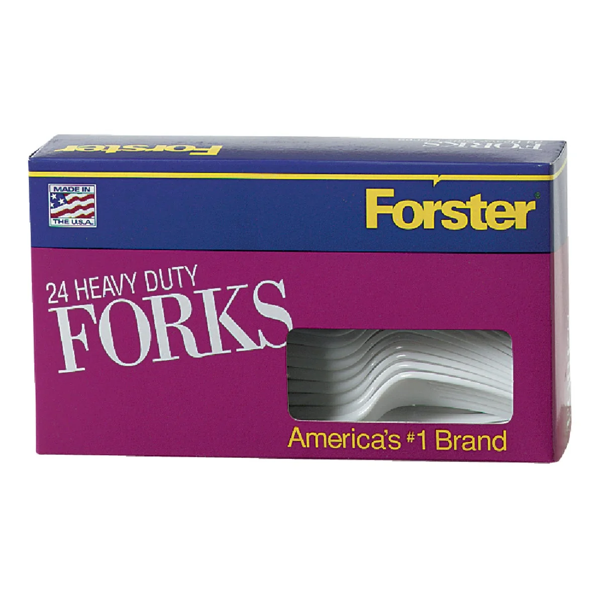Superior Diamond Heavy-Duty Plastic Forks 24-Count Relaxed