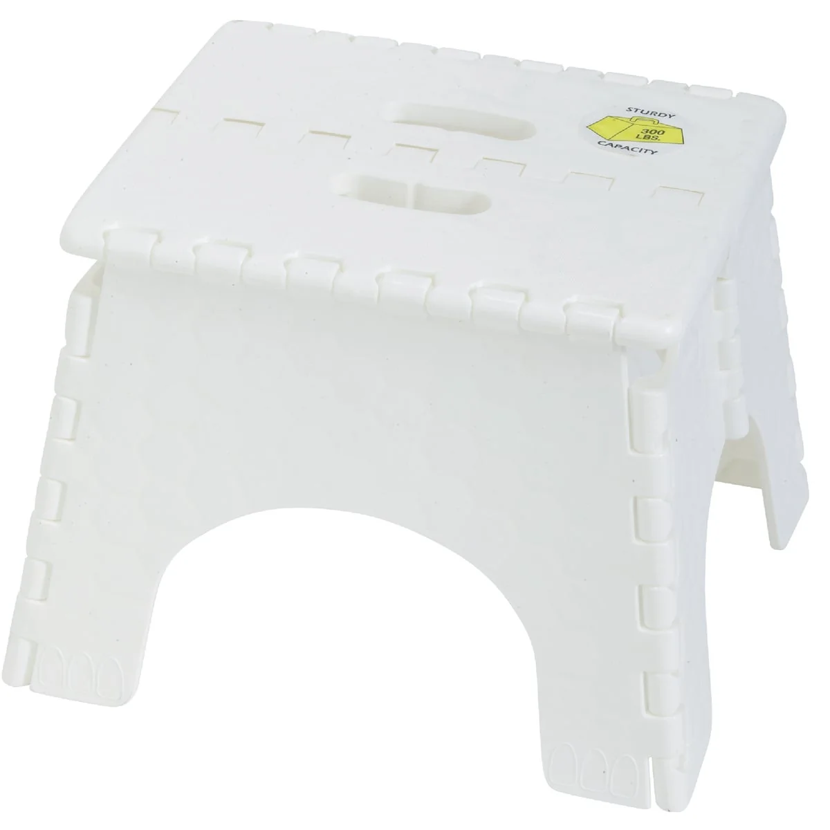 Detailed E-Z Foldz 9 In. White 1-Step Folding Step Stool First-Class