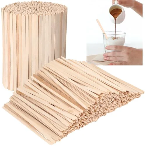 Convenient 4000 Pack Birch Wood Coffee Stir Sticks 7 Inch Disposable Wooden Coffee Stirrers Bulk Long Tea Stirring Stick Round End Swizzle Beverage Mixer for Cocktail Hot Chocolate Drink Summer 4000 Count Consistent