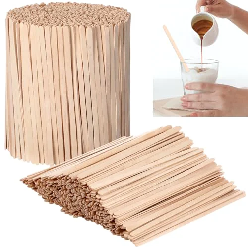 Specialty 4000 Pack Birch Wood Coffee Stir Sticks 7.5 Inch Disposable Wooden Coffee Stirrers Bulk Long Tea Stirring Stick Round End Swizzle Beverage Mixer for Cocktail Hot Chocolate Drink Summer 4000 Count Smart