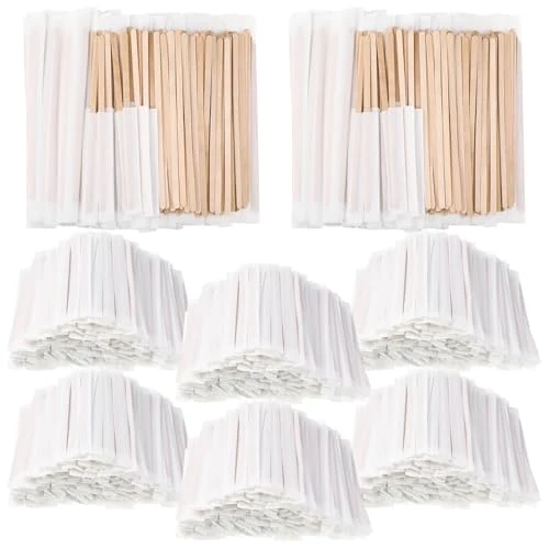 Powerful 3000 Pcs Individually Wrapped Wooden Coffee Stirrers 3000 Count Contemporary