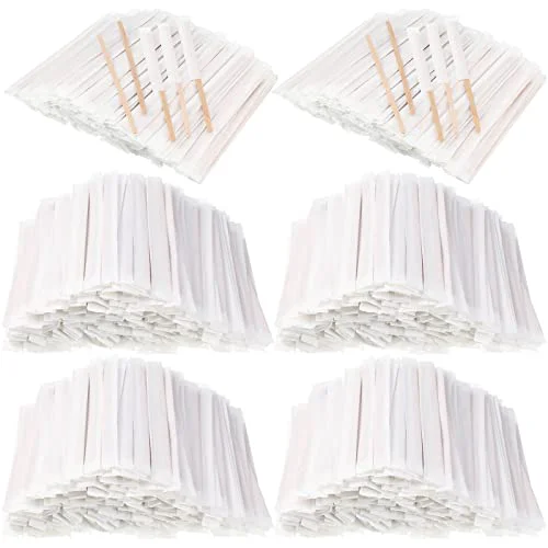 Healthy 2000 Pcs Individually Wrapped Wooden Coffee Stirrers Practical