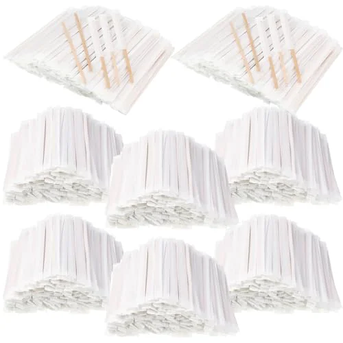 Classic 4000 Pcs Individually Wrapped Wooden Coffee Stirrers 4000 Count Specialty