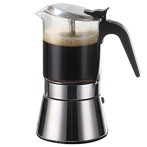Convenient SIXAQUAE Stovetop Espresso Maker 360 milliliters Count Practical