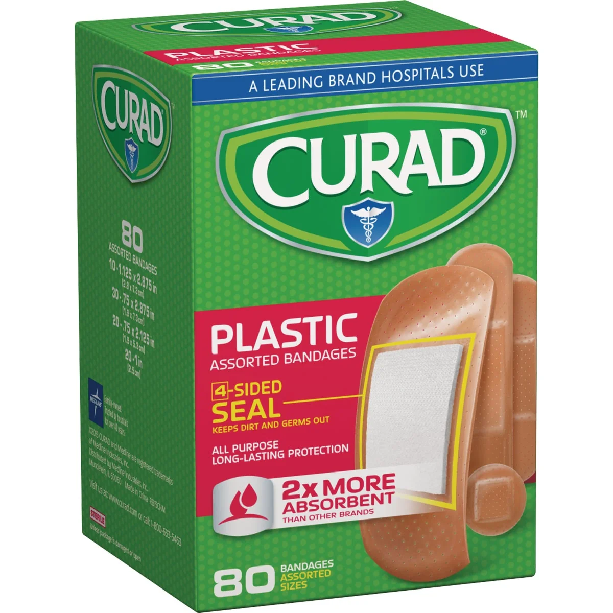 Casual Curad Assorted Plastic Adhesive Bandages 80 Ct. Secure