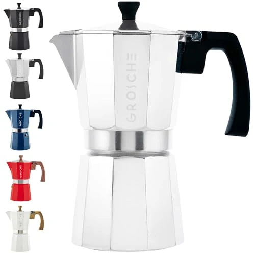 Verified Milano Stovetop Espresso Maker Moka Pot 9espresso Cup 15.2oz Silver Advanced
